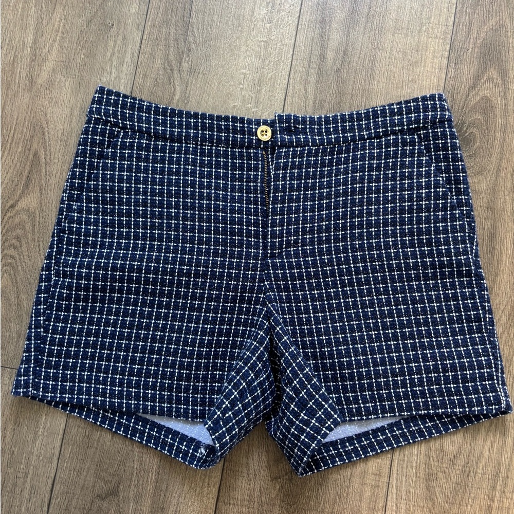 Lilly Pulitzer Navy and White Checkered Shorts